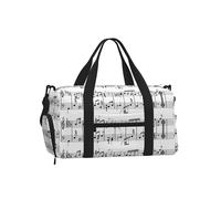 Ilustración del símbolo de Las Notas Musicales,Bolso Deportivo Bandolera de Mano, Bolsa de Deporte, Bolsa de Viaje de Gran Capacidad para Mujeres y Hombres.