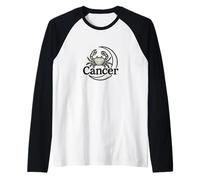 Ilustración del zodiaco Cáncer Astrología moonchild Camiseta Manga Raglan