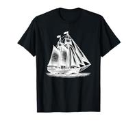 Ilustración Detallada de un velero Antiguo Camiseta