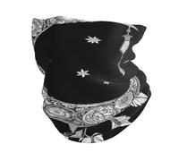 Ilustración Detallada Y Ornamentada De Una Luna Creciente. Hombre Mujer Calentador De Cuello Cómodo Sombreros Antideslizante Cuello Pañuelo para Adulto Caza Pesca