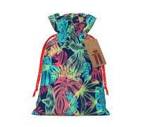 Ilustración Digital Art Leaf Hemp Bundle Bolsa de regalo, bolsas de Navidad, bolsa de regalo para fiestas de Navidad