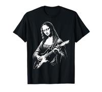Ilustración Divertida de la Parodia del Arte rupestre de la Guitarra de la Mona Camiseta