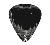 Ilustración Dream Core - Púas de guitarra en tamaños finos, medianos y gruesos, juego de 12 piezas, adecuado para guitarra eléctrica y varios instrumentos