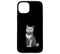 Ilustración estilizada de gato British Shorthair Carcasa para iPhone 15 Plus