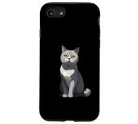 Ilustración estilizada de gato British Shorthair Carcasa para iPhone SE (2020) / 7 / 8