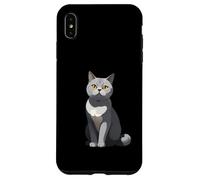 Ilustración estilizada de gato British Shorthair Carcasa para iPhone XS Max