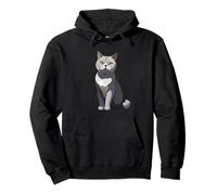 Ilustración estilizada de gato British Shorthair Sudadera con Capucha