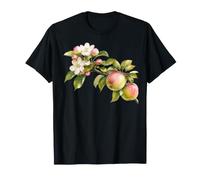 Ilustración Floral botánica de la Rama de la Flor de Manzana Camiseta