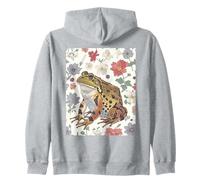 Ilustración Floral botánica de Rana Vintage Sudadera con Capucha