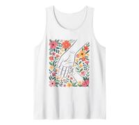 Ilustración Floral de Madre e Hijo en Momentos Tiernos Camiseta sin Mangas