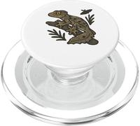 Ilustración gráfica de Fauna Silvestre de Gecko de Cola de Hoja PopSockets PopGrip para MagSafe