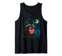 Ilustración gráfica de panda de basura con corazón Camiseta sin Mangas