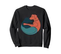 Ilustración Minimalista Dos Perros Abrazados Sudadera