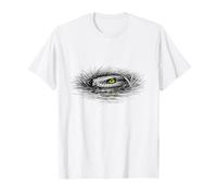 Ilustración Ojo de Reptil | Line Art Oscura con Mirada Verde Camiseta