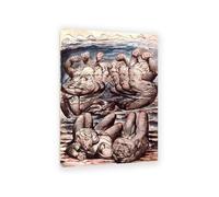 Ilustración para la Divina Comedia de Dante Reproducción cuadro William Blake Impresión sobre Lienzo cuadros famosos baño Decoración Pared Moderna para Comedor y Estancia100x70cm(33x28in)Marco