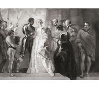 Ilustración para la obra de William Shakespeare Otelo Act II Scene I. Desde un grabado del siglo XVIII de Thomas Ryder después de una obra de Thomas Stothard. Póster impreso por Ken Welsh (18 x 13)