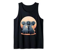 Ilustración Pareja de Elefantes al Atardecer Camiseta sin Mangas