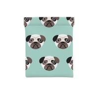 Ilustración Pug Cachorro Azul Patrón Niños, Squeeze Top Wallet Bolsa de Almacenamiento para Mujer Monedero pequeño Bolsa de Cambio