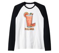 Ilustración refrescante de bebida de cóctel Paloma Camiseta Manga Raglan