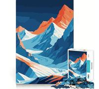 Ilustración Vectorial de Paisaje de montaña Rompecabezas de 1000 Piezas para Adolescentes Juguete para ejercitar la Mente Divertido y Relajante Arte para armar Artículo Coleccionable (50x75cm)