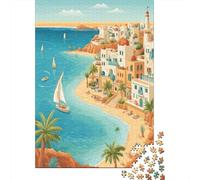 Ilustración Vectorial de Sharm el-Sheikh, EgiptoRompecabezas De 1000 Piezas para Adultos, Juegos De Desafío para Niños, Regalos70x50cm/1000pcs