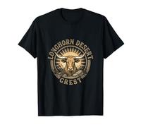 Ilustración Vintage del Desierto del Cuerno Largo Occidental Camiseta