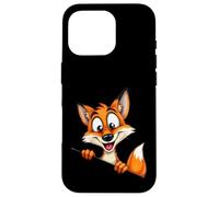 Ilustración Zorro de Caricatura Curioso Carcasa para iPhone 16 Pro