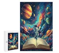 Ilustraciones Astronauta Planetas Puzzle 1000 Piezas Entretenimiento Creativo Universo Espacial Rompecabezas Familiar 3D para Familia Juguete Educativo DIY Moderno Maquetas Construir 1000 PCS