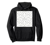 Ilustraciones Conchas Marinas Diseño Patrón Blanco y Negro Sudadera con Capucha
