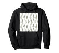 Ilustraciones Conchas Marinas Diseño Patrón Blanco y Negro Sudadera con Capucha
