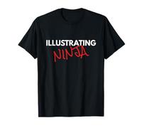 Ilustrando Ninja Diseñador Gráfico Creador de Arte Camiseta