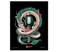 Ilustrata - Estampado The Girl And The Dragon de Papel (40 cm x 30 cm) (Negro, Verde, Marrón)