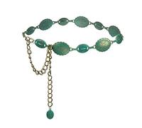 ILuvatar Cadena de cintura para mujer, vestido de cadena de metal con cadena de suéter, cadena de cintura retro, cinturón punk, cinturones de concho para mujer, cinturón occidental, 117CM