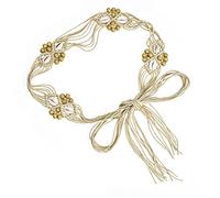 ILuvatar Cinturón anudado con borla para mujer, cinturón fino para mujer, estilo bohemio, cruzado, tejido a mano, cuerda de cintura anudada, Caqui, 170 cm