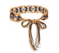 ILuvatar Cinturón de borla tejida para mujer, cintura trenzada, estilo bohemio, para niñas, cintura ancha, cinturones de cintura de punto para vestidos, accesorios de cintura anudada, Mix-v74, 170 cm