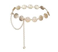 ILuvatar Moda De Oro De Metal De La Cintura De La Correa De La Correa De La Blusa Vestido De La Cadena De Suéter De, Plateado, 110 cm