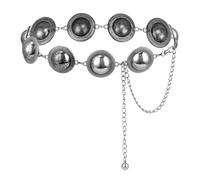ILuvatar Western - Cinturón de metal para mujer, cadena de cintura vaquera, pantalones de vestir ajustables, Plata-s71, M