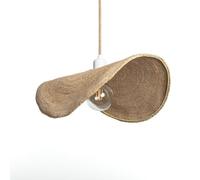 ILUZZIA Lámpara Colgante Fibras Naturales Devmani E27 L Textil Natural