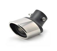 ILWIYRHNL Cola de Escape para VW CC T-ROC Bora Jetta Golf Golf GTI T-Cross, Terminal de Escape Universal de Acero Inoxidable, Tubo de Escape Ovalado Cromado Deportivo