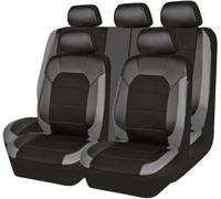 ILWIYRHNL Fundas de Asiento de Coche para Mitsubishi Space Star 2013-2024, Juego Completo de Fundas Asientos Coche Universales, Cuero PU Transpirable con Airbag Compatible,A