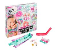 ILY - Telar coletero para hacer tú mismo, haz más de 10 coleteros de moda con tiras de tela, cordón elástico y abalorios, kit de accesorios para el cabello fácil de hacer tú mismo para niñas, perfecto