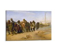 Ilya Repin-Barge Haulers on The Volga (1870-1873) Póster impreso para pared, lienzo moderno, decoración de dormitorio, 30 x 45 cm