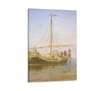Ilya Repin-Barge Haulers on the Volga - Lienzo decorativo para pared, moderno, impresión para el hogar, pósteres, 20 x 30 pulgadas (50 x 75 cm)