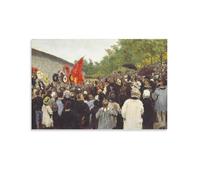 Ilya Repin-The Wall of Pere Lachaise Cementerio Conmemorando la Comuna de París (1883) Lienzo decorativo para pared