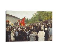 Ilya Repin-The Wall of Pere Lachaise Cemetery Conmemorating The Paris Commune (1883) - Lienzo artístico e impresión artística para pared