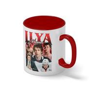 Ilya Rozanov Vintage Bootleg Coffee Mug - Heated Rivalry Fan Art Cup - BookTok Hockey Romance Gift Blanco Taza Aro y Mango Con Rojo Mug