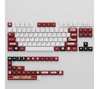 ILYCHEEGAMI Cherry Keycaps Set Retro Game Console Theme PBT Low Profile Keycap Set Cute keycaps for Gateron Cherry Mx Switches TTC Kailh, Gateron ANSI Layout Custom Mechanical Keyboard