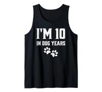 I'm 25.4 cm Dog Years Funny 70th Birthday Cool Dog Lover Camiseta sin Mangas