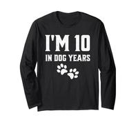 I'm 25.4 cm Dog Years Funny 70th Birthday Cool Dog Lover Manga Larga