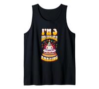 I'm 3 And Axolotly Amazing Funny Axolotl 3er Birthday Kids Camiseta sin Mangas